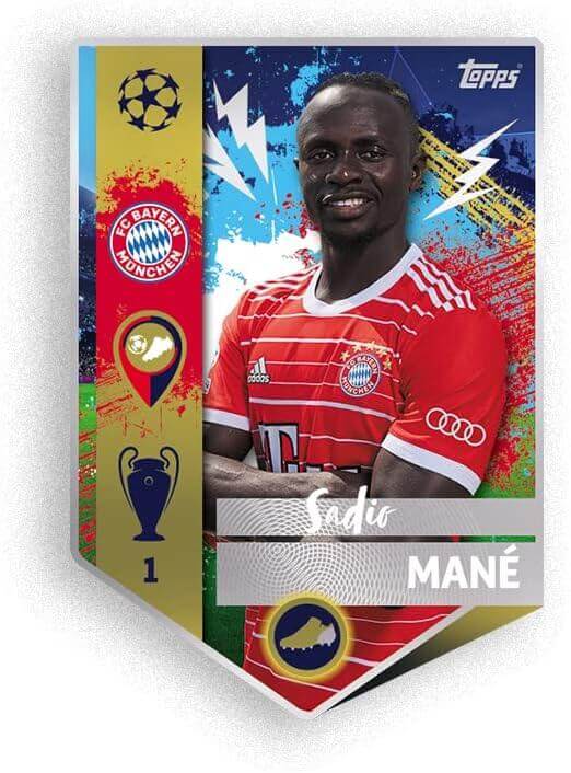 Topps UEFA Champions League, Football Stickers 2022/23 - Booster Pack Sticker Collection Earthlets