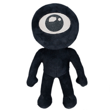 Doors Collectable Plush - Series 1 featuring a creepy black figure plush with an eye.