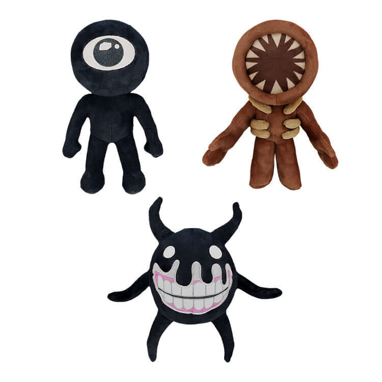 Doors Collectable Plush - Series 1 featuring Screech, Figure, and Seek plush toys in a group.