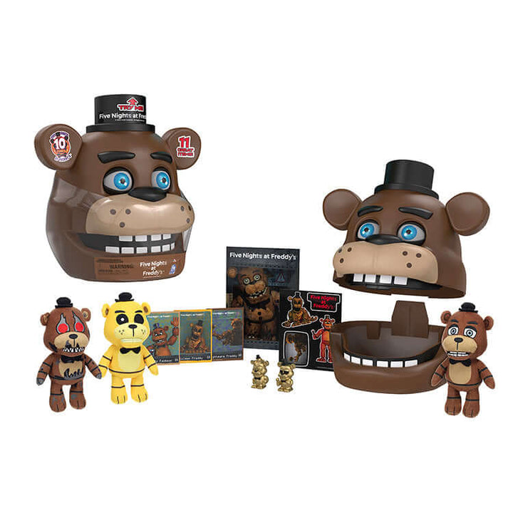 Five Nights at Freddy - Animatronic Freddy Bundle with Freddy Case, figures, and collectibles.