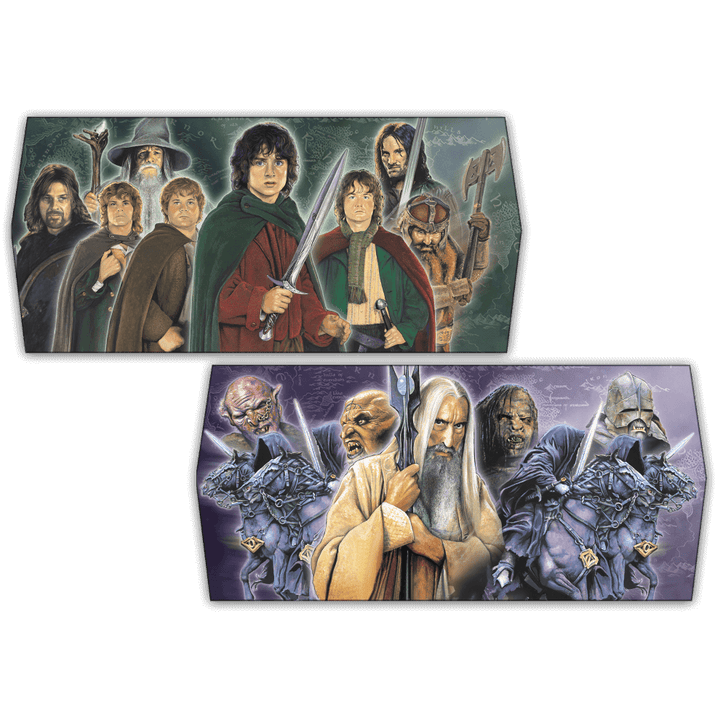 Lord of the Rings Chess Set featuring iconic characters and scenes from the epic trilogy.