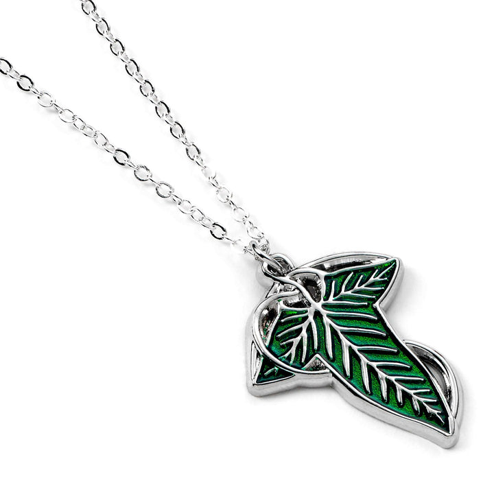 Lorien necklace from The Lord of The Rings with charming enamel detail and silver chain.