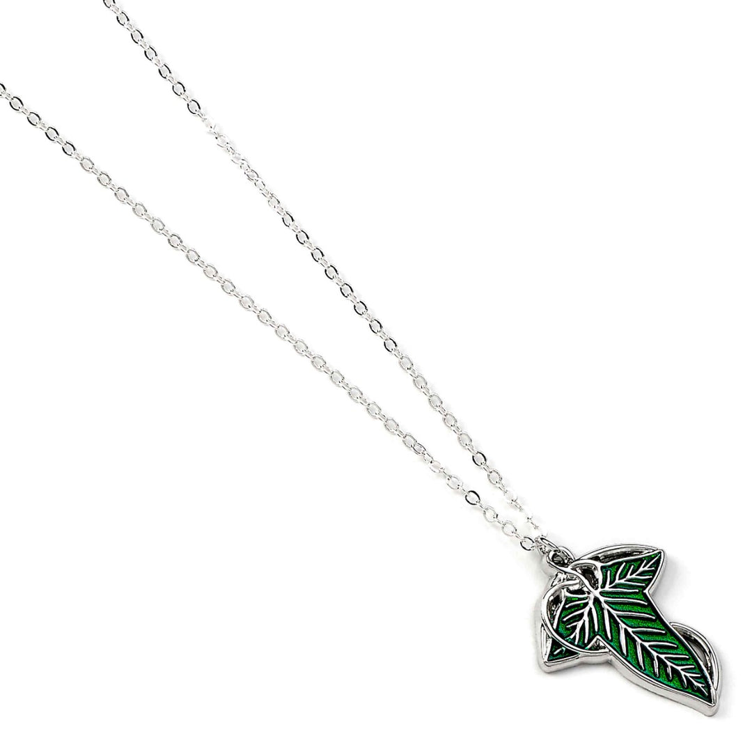 Lorien necklace from The Lord of The Rings with elegant enamel detailing on a silver chain.