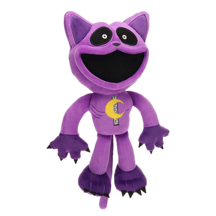 Poppy Playtime Monster Catnap plush standing 12.5 inches tall with wide-eyed stare and eerie smile.