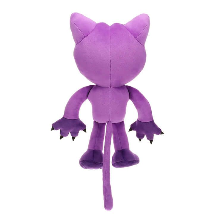 Poppy Playtime Monster Catnap plush back view showing purple color and clawed hands in a cuddly design.