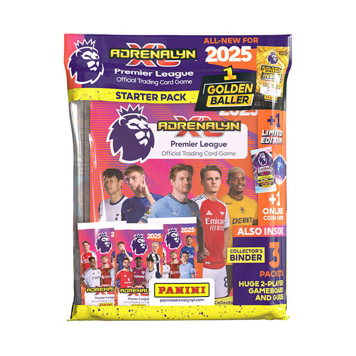 Premier League 2024/25 Adrenalyn XL Starter Pack with cards and binder by Panini, Official Trading Card Game.