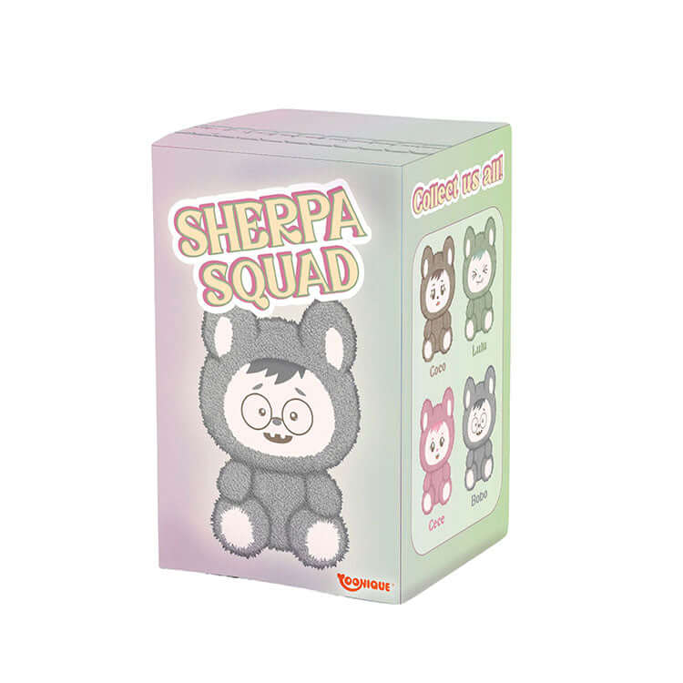 Zuzu &amp; Friendz collectible plush keychain blind box featuring Sherpa Squad characters.