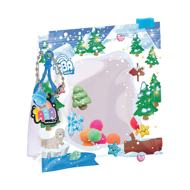 Taba World Make & Display Mystical Friends keyring craft set pouch with colorful accessories and fun designs.