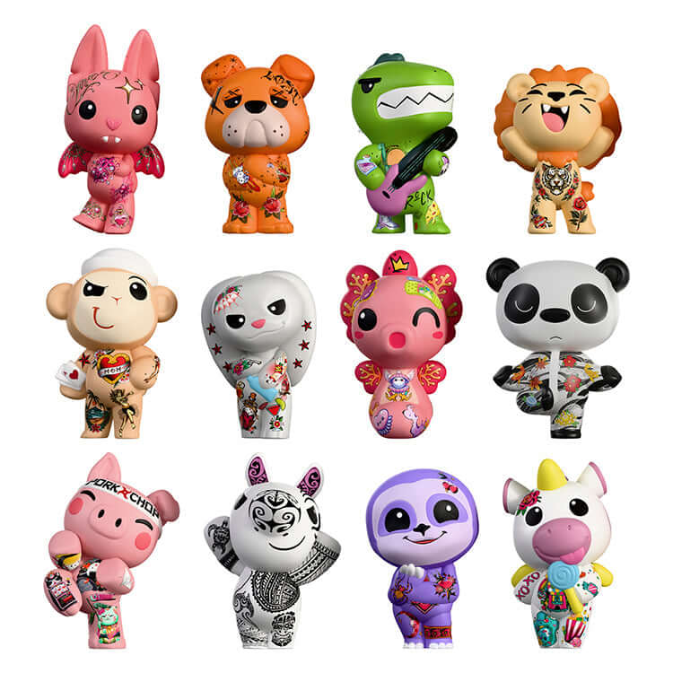 Tattoo Zoo Foamates Assortment - Blind pack featuring colorful and tattooed foam characters ready to squeeze.