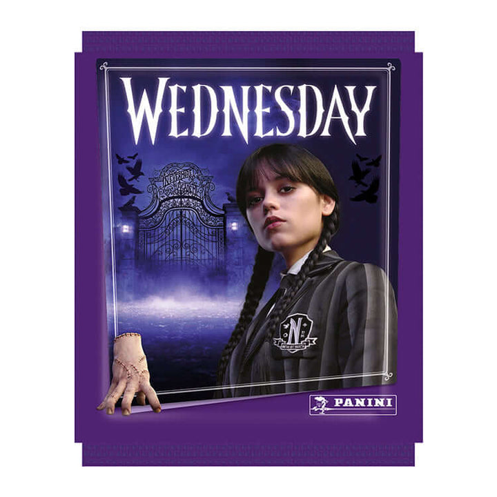 Wednesday 2 Here We Woe Again Sticker Collection featuring a character at Nevermore Academy by Panini.