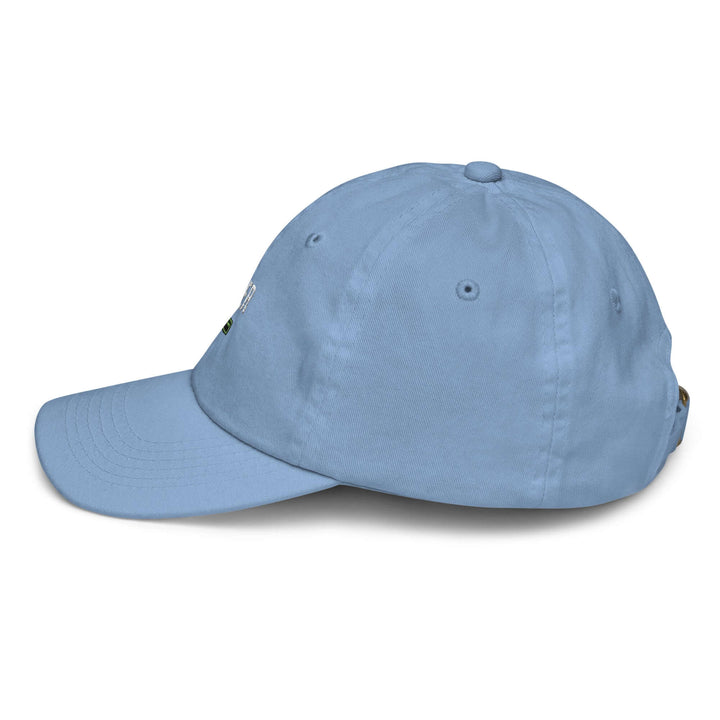 XP Grinder Youth baseball cap in light blue color with a stylish design and adjustable strap.