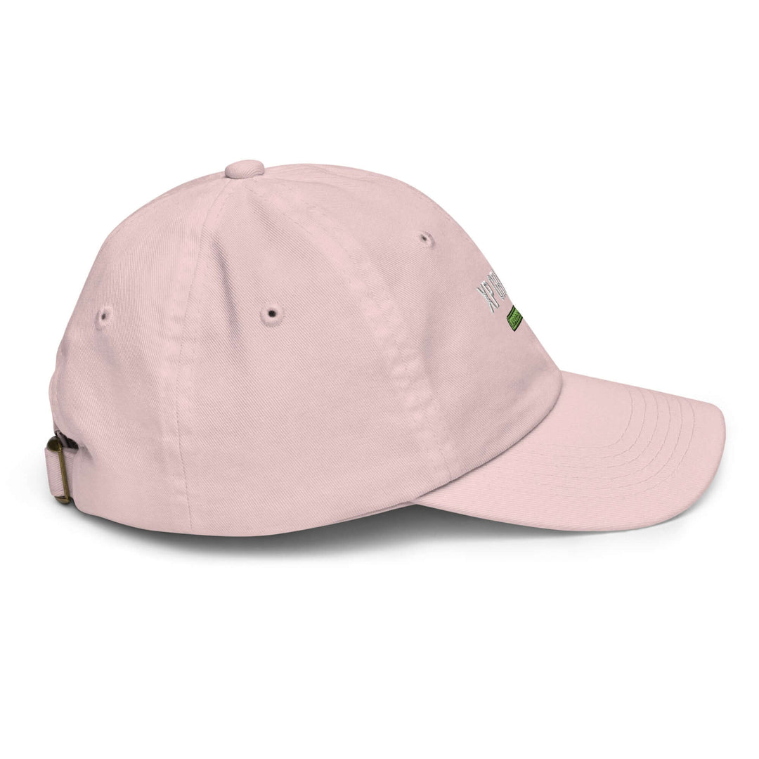 XP Grinder Youth baseball cap in pink, featuring an adjustable strap and breathable design for comfort and style.