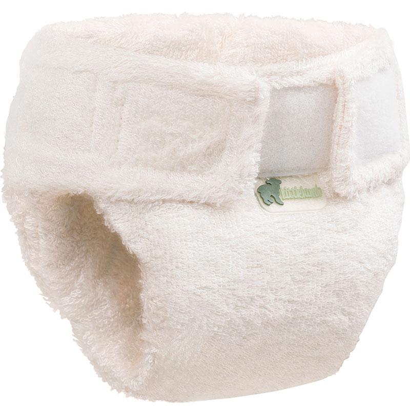 Bamboo nappy by LittleLamb with velcro closure, features soft fabric and eco-friendly materials for babies 7-20 lbs (3-9 kgs).