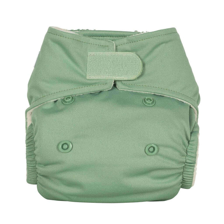 Baba + Boo One Size Reusable Nappy - Plain Colour: Sage reusable nappies all in one nappies Earthlets