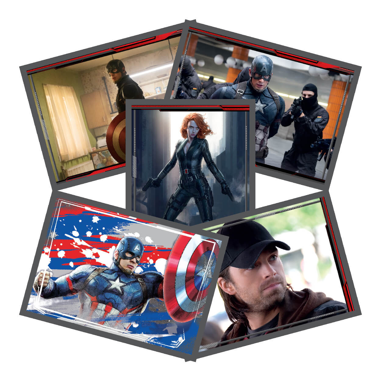 Earthlets| Captain America Movie Sticker Collection | Earthlets.com |  | Sticker Collection