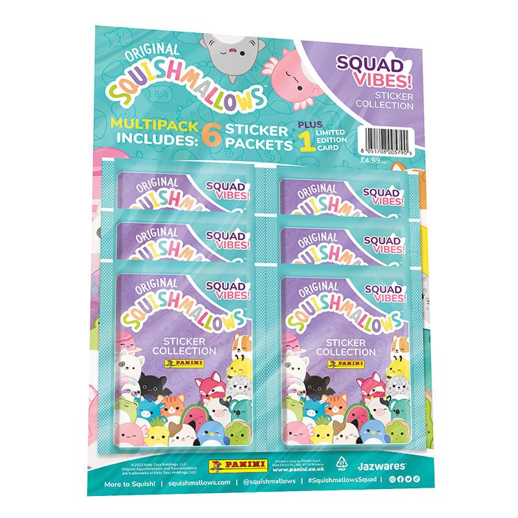 PaniniSquishmallows Sticker CollectionProduct: Multipack (6 Packets)Sticker CollectionEarthlets