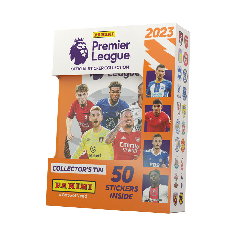 PaniniPremier League 2023 Sticker Pocket Tin (50 Stickers)Sticker CollectionEarthlets