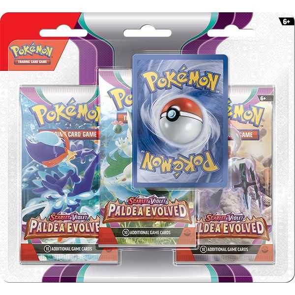Earthlets| Pokémon TCG: Scarlet & Violet 2 Paldea Evolved 3-Pack Booster Display | Earthlets.com |  | Trading Card Games