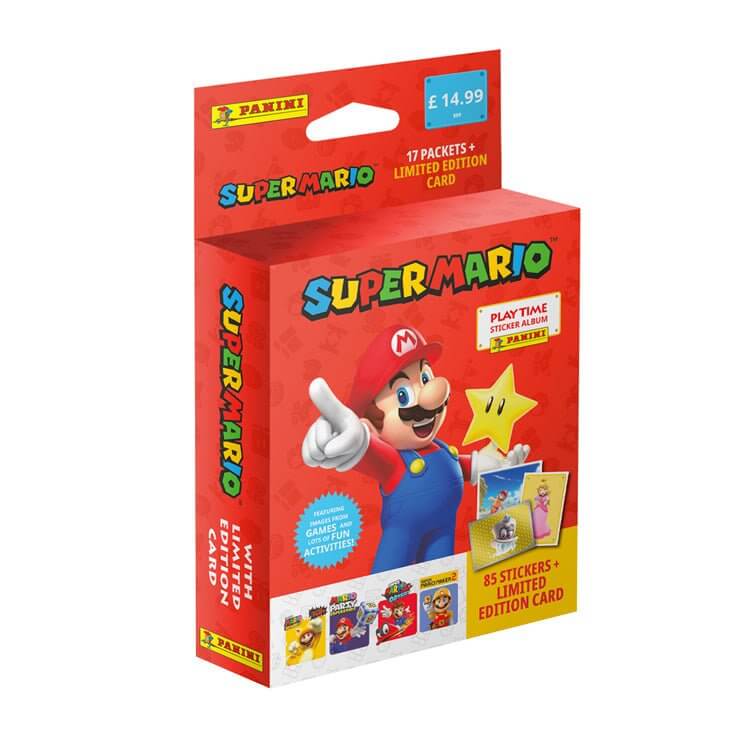 Panini Super Mario Playtime Sticker Collection Product: Mega Multiset (17 Packets) Sticker Collection Earthlets