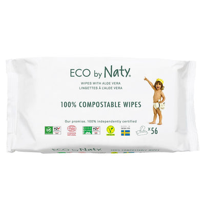 ECO Sensitive Wipes with Aloe - 56 pack | Earthlets.com