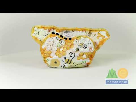 Mother-ease Wizard Uno Organic Cotton - Newborn Colour: Bee Kind reusable nappies Earthlets