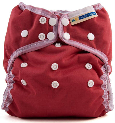 Mother-ease Wizard Uno Organic Cotton - One Size Colour: Cranberry Size: OS reusable nappies Earthlets