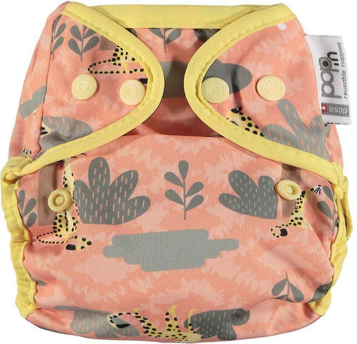 Close Parent Pop-in Nappy Wrap Popper Colour: Cheetah reusable nappies Earthlets