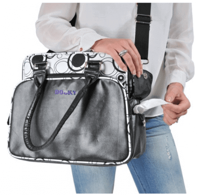 Dooky Changing Bag with Pull and Wipe Black Circles changing change bags Earthlets