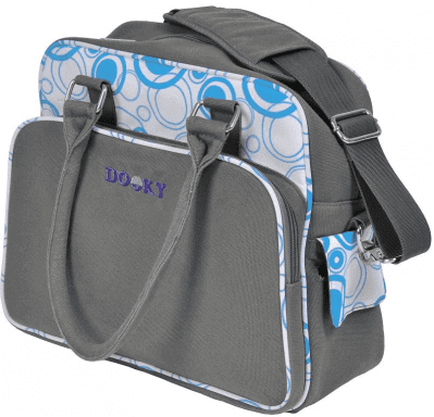 Dooky Changing Bag with Pull and Wipe Aqua Circles changing change bags Earthlets