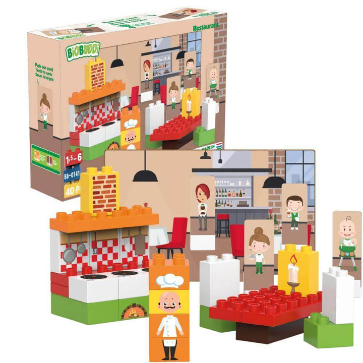 BioBuddi Environmentally Friendly Building blocks Restaurant age 1.5 to 6 years play educational toys Earthlets